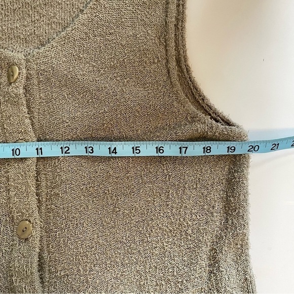 Flax by Angelheart Tan Cotton Blend Sweater Vest Boho Minimalist Size M/L - Picture 6 of 6